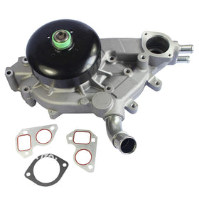 JDMSPEED front view water pump showing mounting flanges and fitment for easy installation