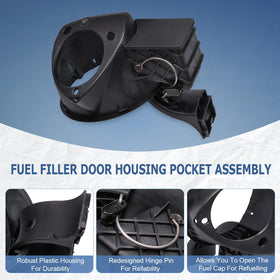 JDMSPEED lifestyle shot of truck with new fuel door improving curb appearance