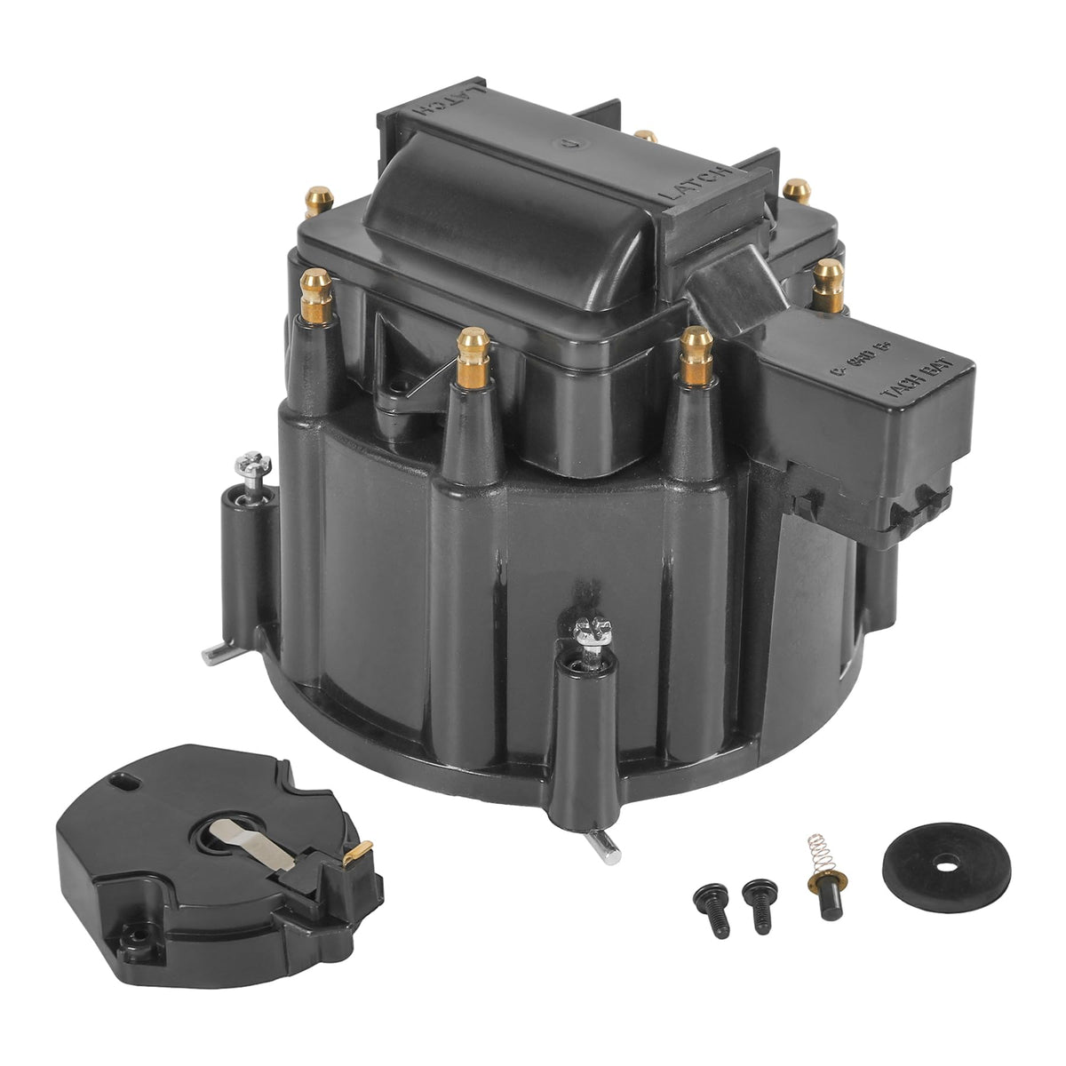 JDMSPEED front view of HEI distributor cap and rotor showing fit and finish benefit