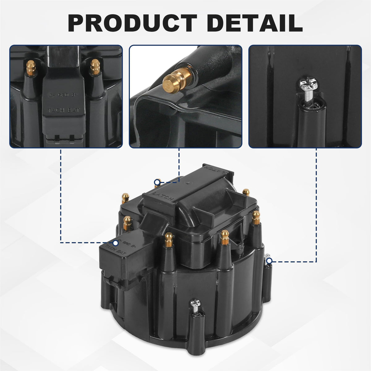 JDMSPEED distributor cap installed in engine bay demonstrating reliable fitment benefit