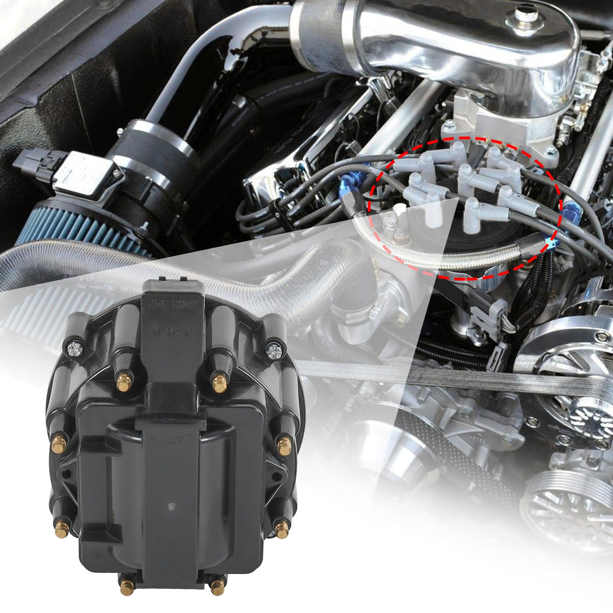 JDMSPEED cap and rotor beside tools showing scale and easy-install benefit