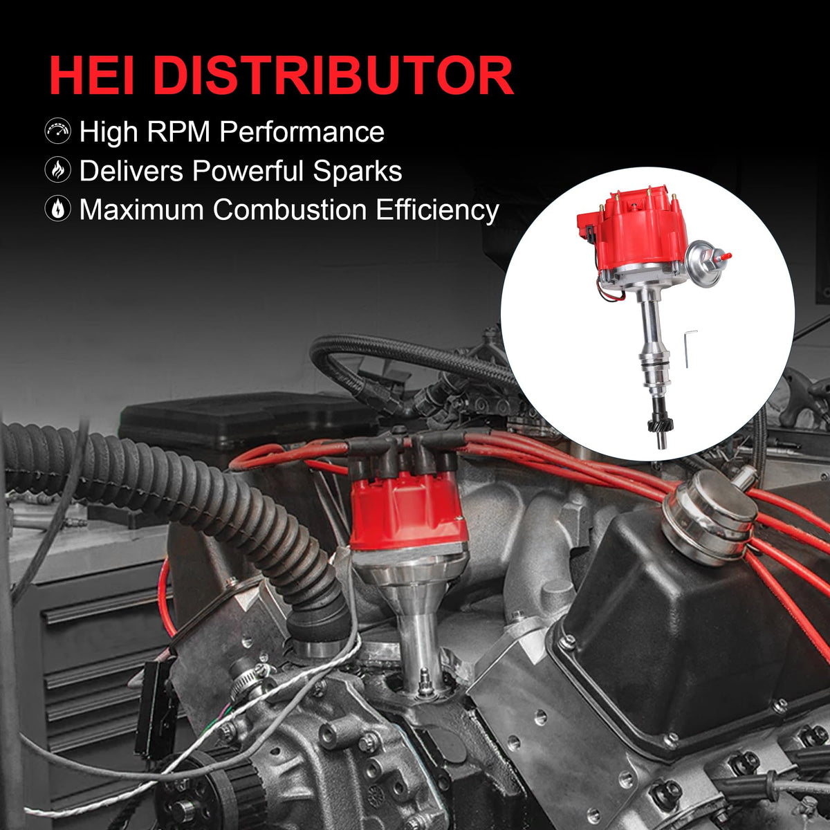 JDMSPEED distributor installed in engine bay showing real-world fitment benefit