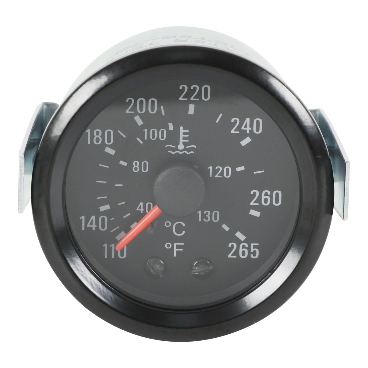JDMSPEED gauge beside ruler showing 52mm panel cutout for correct dash fitment