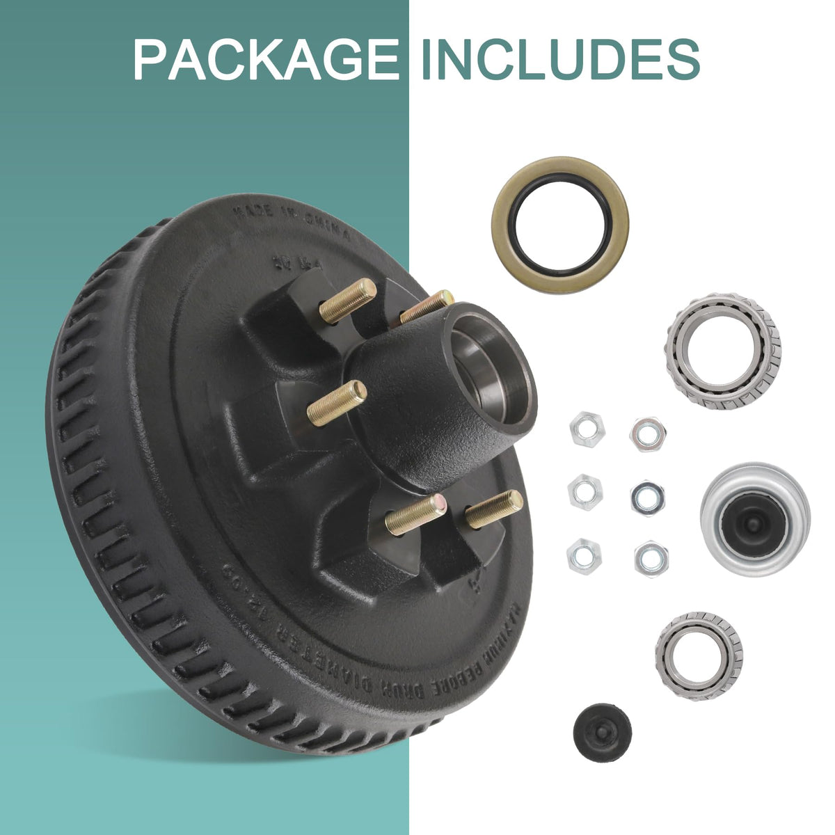 JDMSPEED hub drum installed on axle to show scale and compatibility benefit