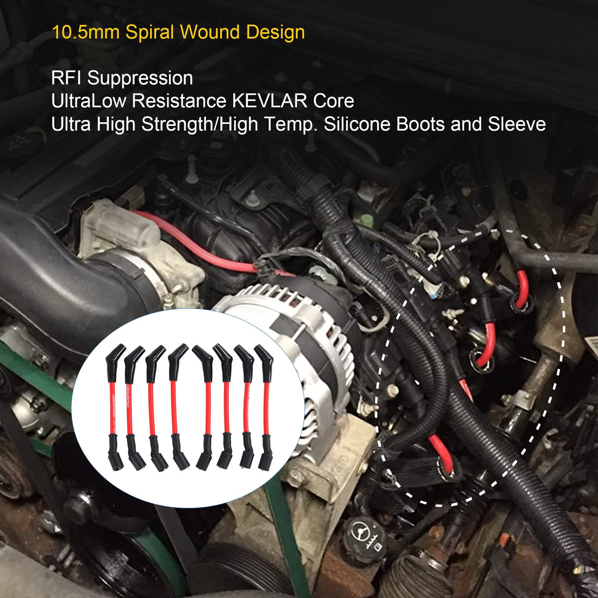 JDMSPEED installed on LS3 engine showing neat routing and easy fitment
