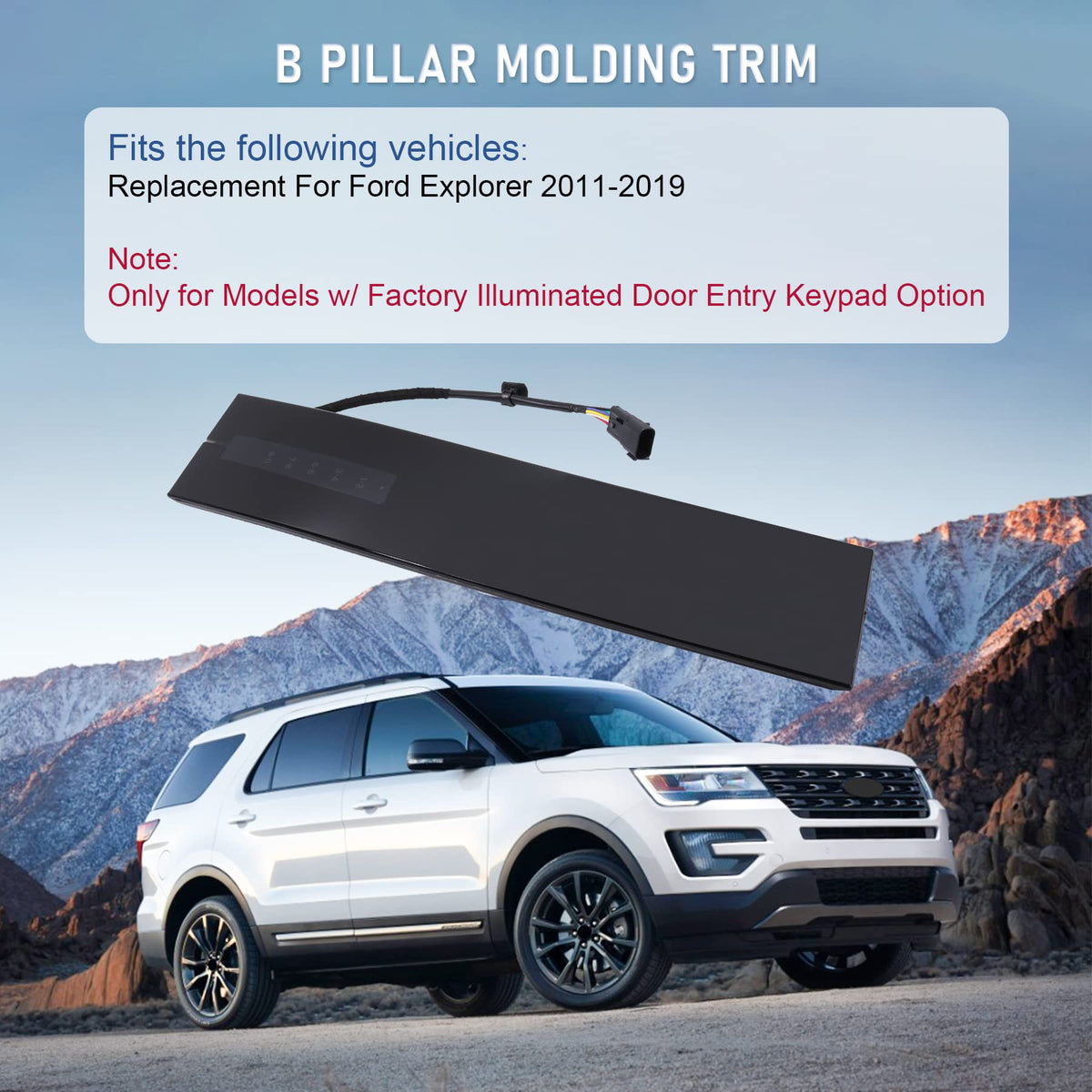 JDMSPEED molding installed on Explorer demonstrating exact OEM fit benefit