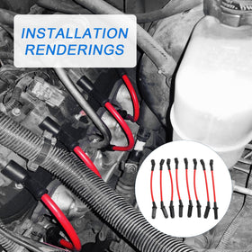 JDMSPEED wires installed on Vortec engine demonstrating proper fitment