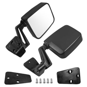 JDMSPEED mirrors on Jeep driving trail showing rugged look and practical visibility