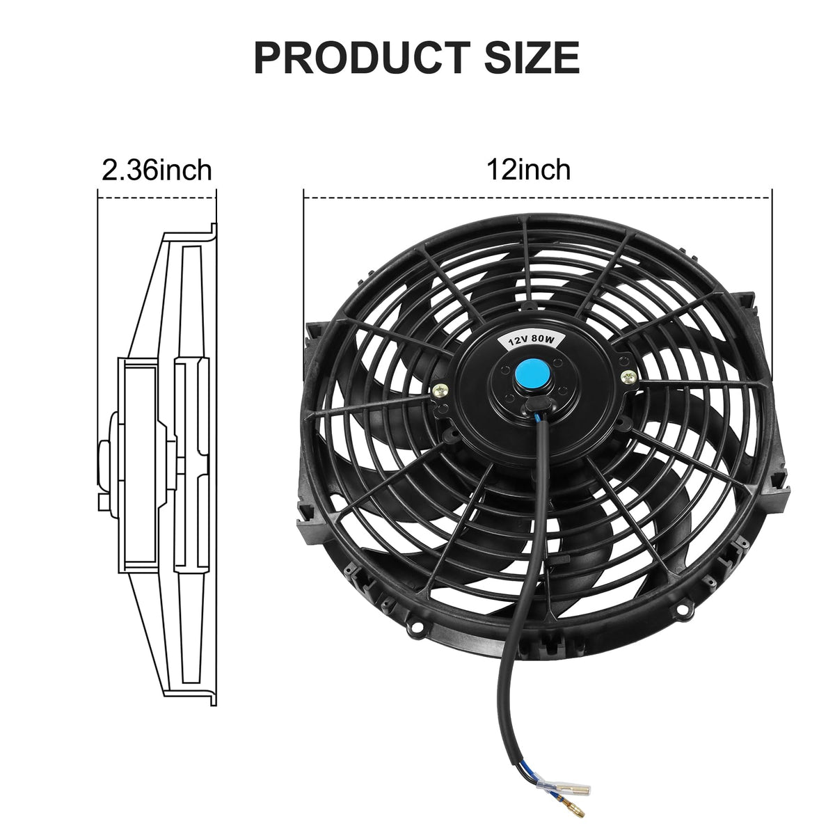 JDMSPEED fan installed on radiator demonstrating improved engine cooling