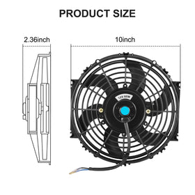 JDMSPEED fan mounted on radiator illustrating improved heat dissipation benefit
