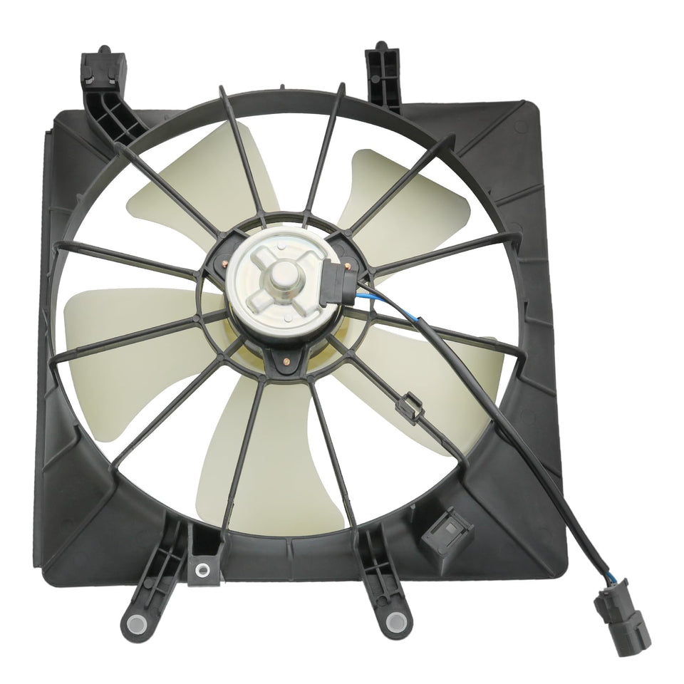 JDMSPEED front view of radiator fan assembly showing fit and airflow benefit
