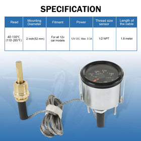 JDMSPEED sensor close-up threaded 1/2 NPT for secure coolant installation and accurate sensing