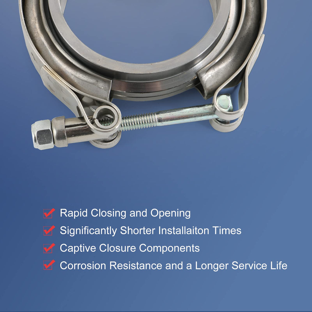 JDMSPEED side profile of engaged clamp showing tight radial seal and space-saving design