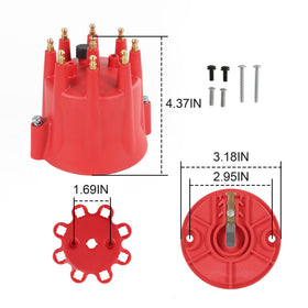 JDMSPEED cap and rotor beside a ruler showing scale and correct dimensions for compatibility