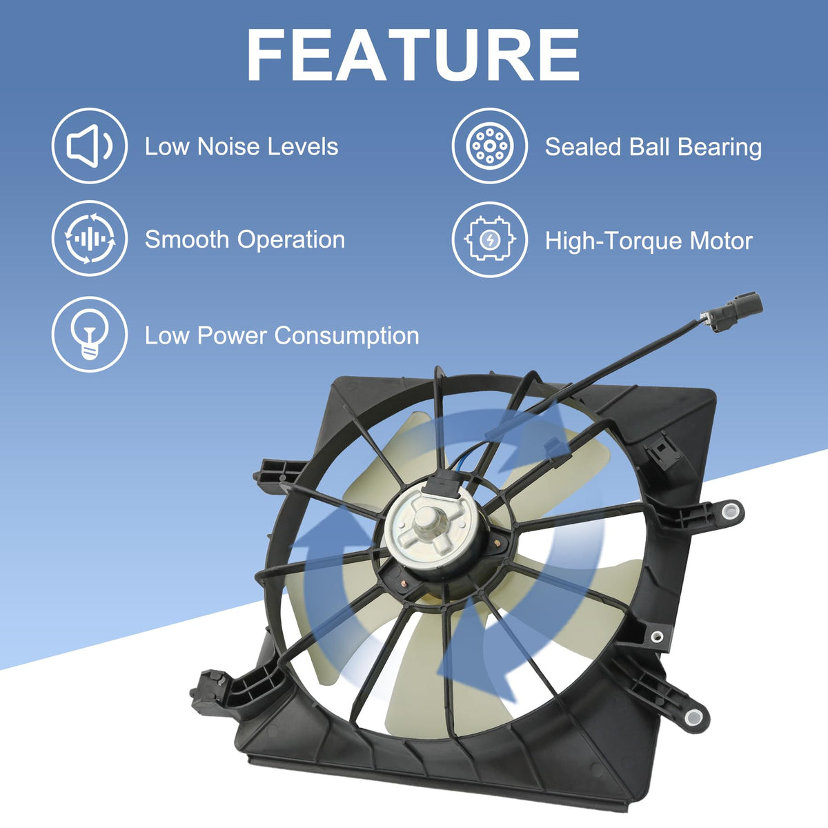 JDMSPEED fan beside a ruler illustrating correct dimensions for accurate replacement