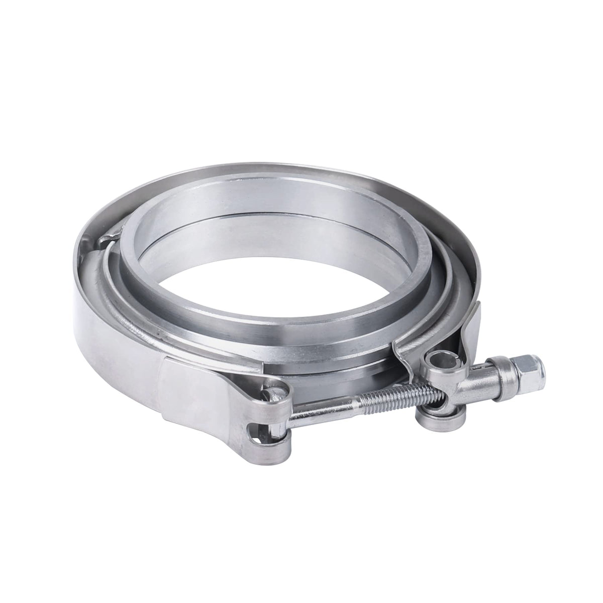 JDMSPEED front view of 3-inch V-band clamp showing quick-release benefit