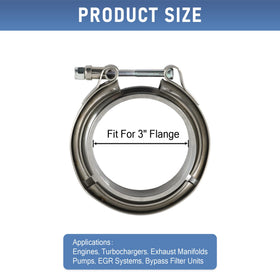 JDMSPEED angled view of two stainless flanges illustrating robust fitment