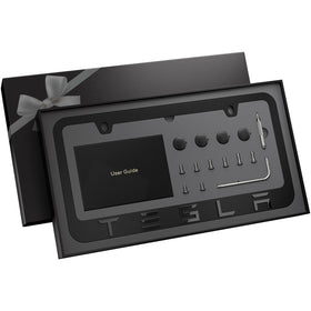 JDMstyle front view of black license plate frame showing sleek fit and protective edge