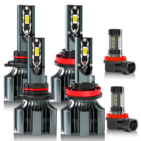 JEAZONFA front view of full 6-piece kit showing plug-and-play readiness and convenience