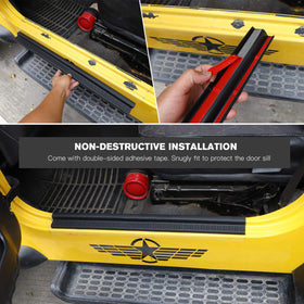 JeCar adhesive tape backing displayed for easy no-drill installation