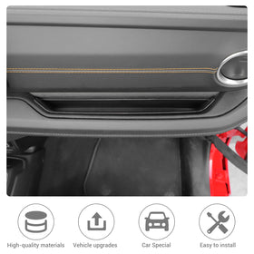 JeCar close-up of matte ABS texture for durable cabin protection