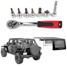 JeCar front view of kit in pouch showing compact trail-ready storage benefit