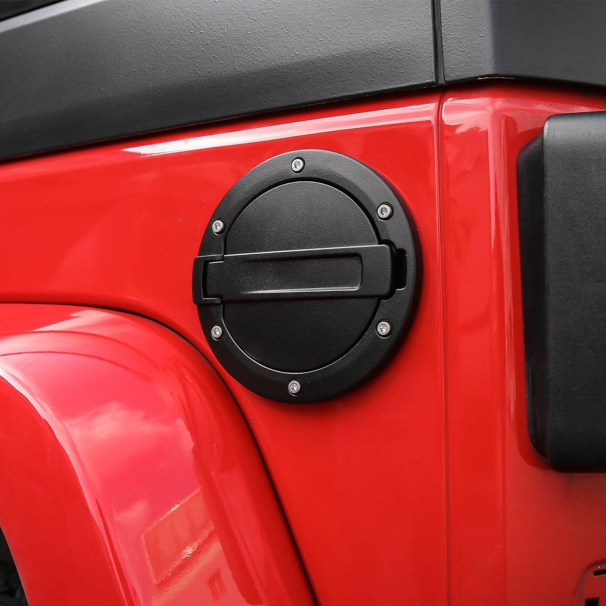 JeCar lifestyle shot with Jeep parked showing aesthetic upgrade advantage