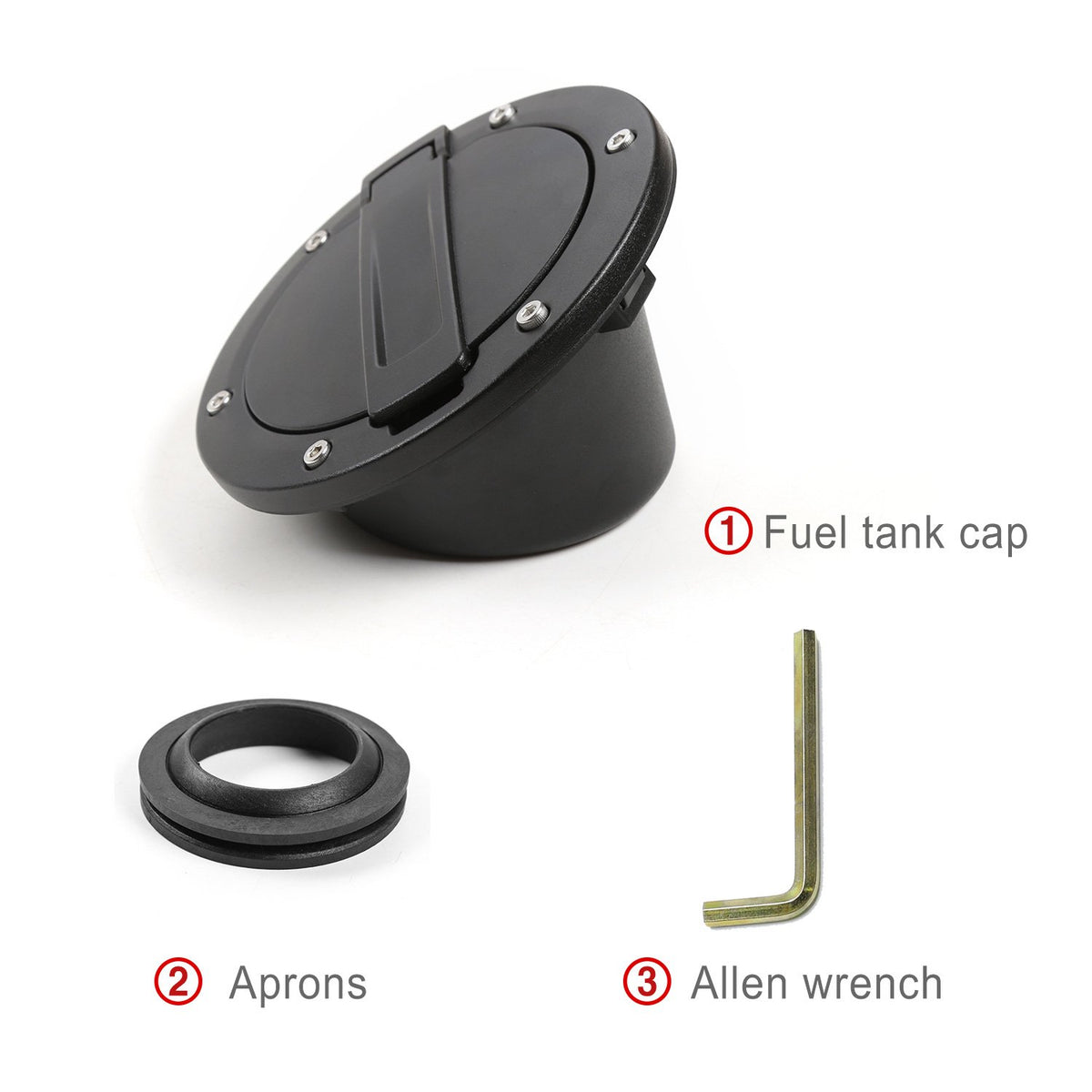 JeCar open filler door showing easy access to fuel cap and convenience