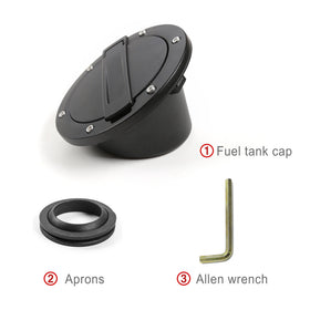 JeCar open filler door showing easy access to fuel cap and convenience