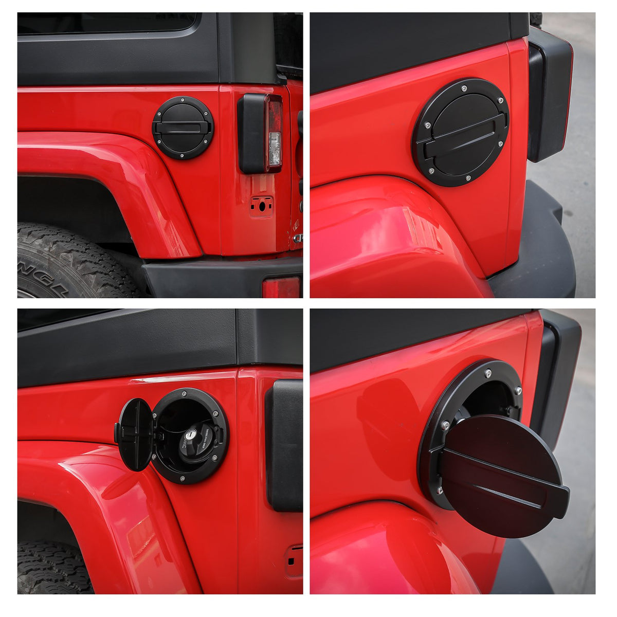 JeCar filler door beside ruler showing compact size and exact fit benefit