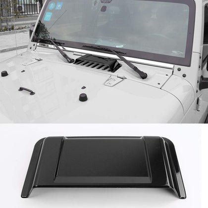 JeCar hood vent front view showing sleek black profile and improved hood styling
