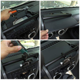 JeCar installation at dash screw points showing simple OEM-style mounting benefit