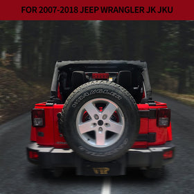 JeCar on Jeep rear lifestyle shot illustrating secured soft top window