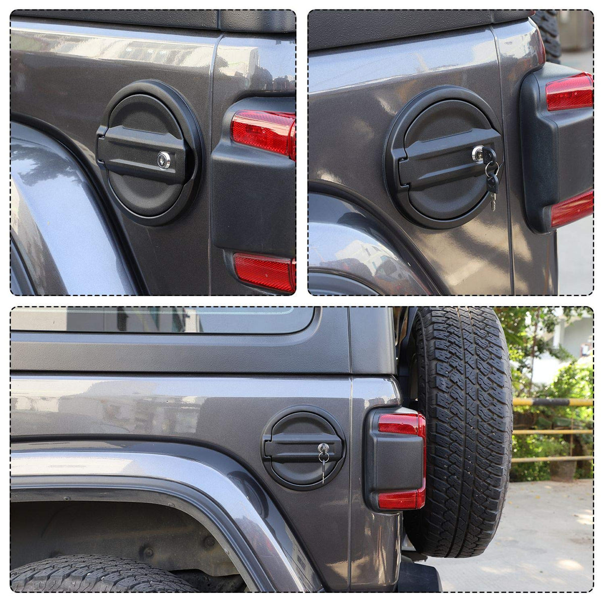 JeCar lifestyle shot on off-road Jeep Wrangler showing rugged style and functional protection