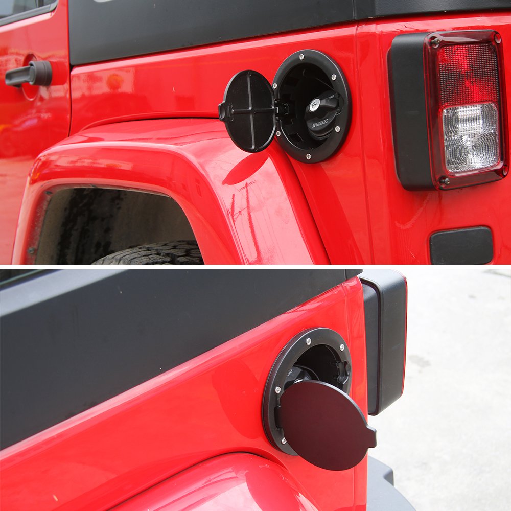 JeCar rear lifestyle shot on off-road Jeep illustrating upgraded appearance and protection