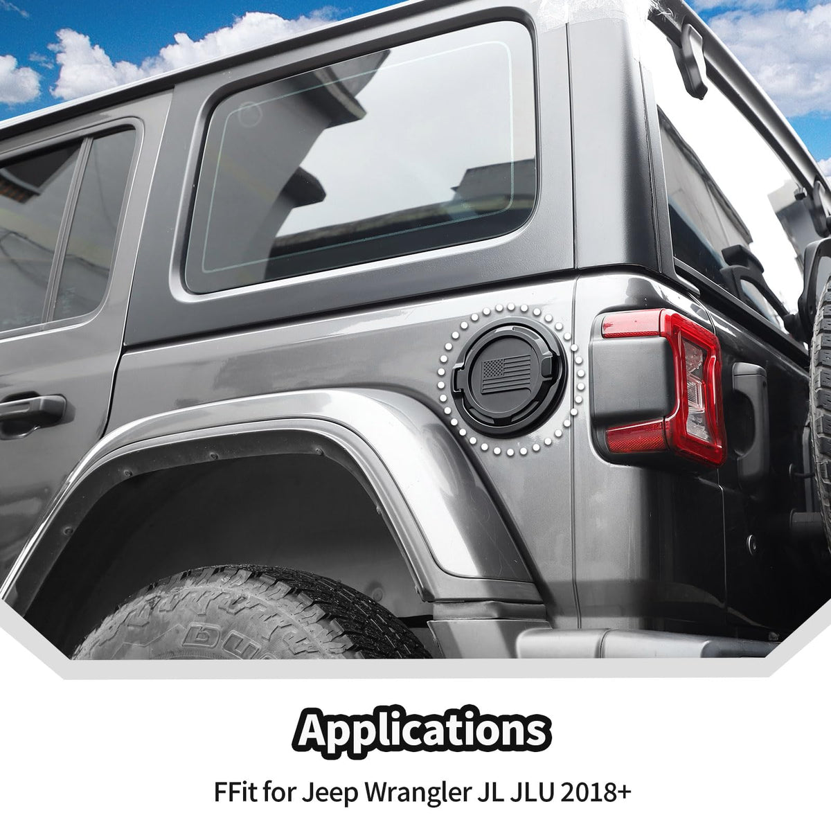 JeCar cover mounted on Jeep Wrangler JL showing instant off-road styling