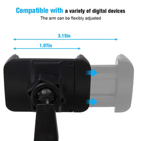 JeCar side profile demonstrating 360° rotation and adjustable viewing angles