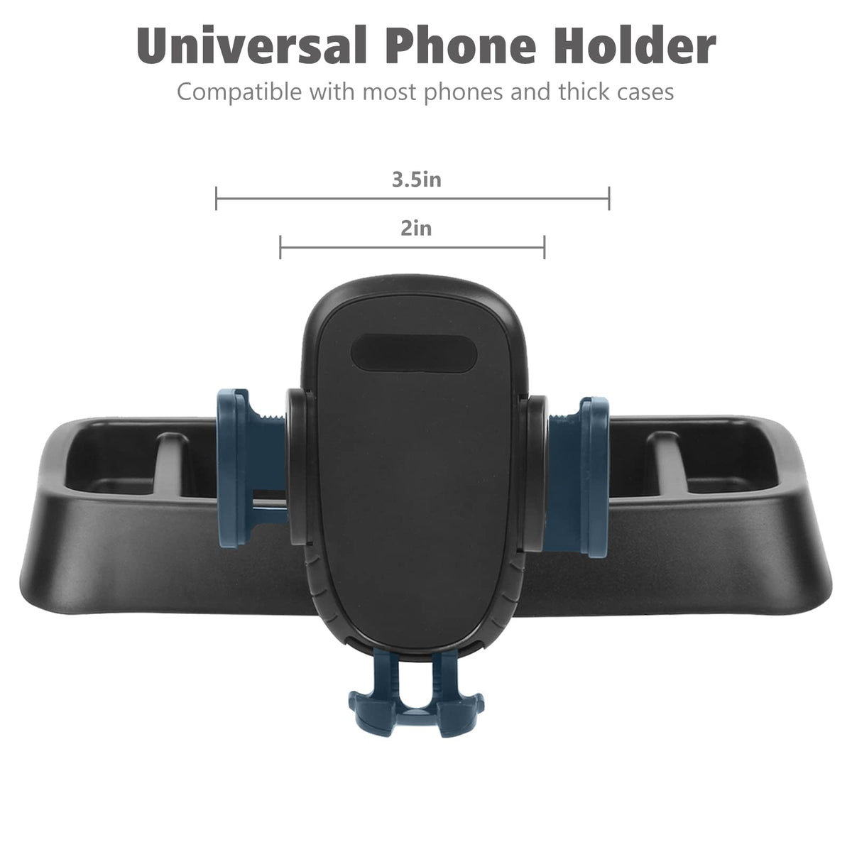 JeCar holder beside smartphone to show size and compatibility benefit