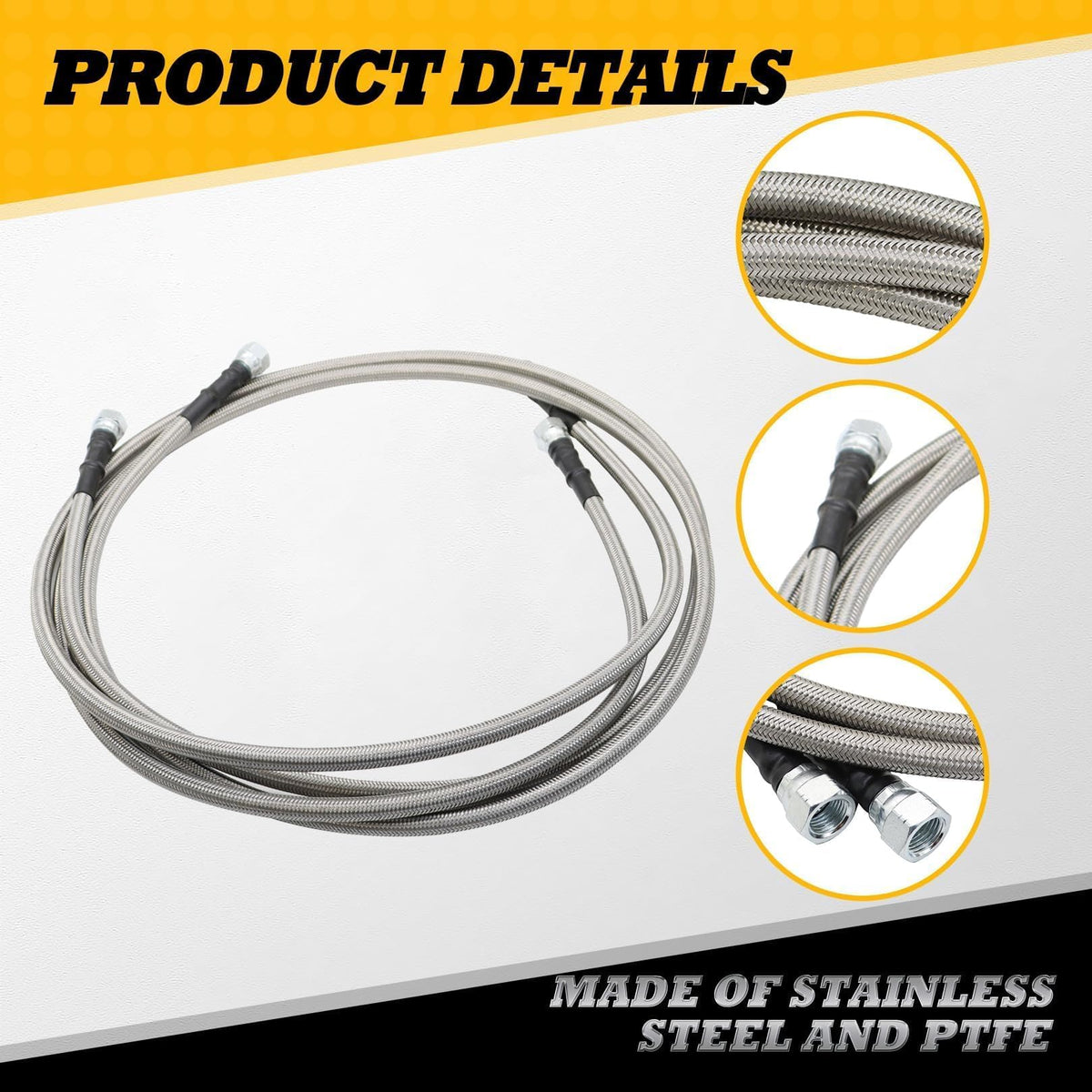 Jecoupoon hose bent to show flexibility and simple routing around tight spaces
