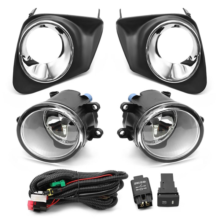 Jecoupoon packaged front fog light assembly showing new replacement benefits