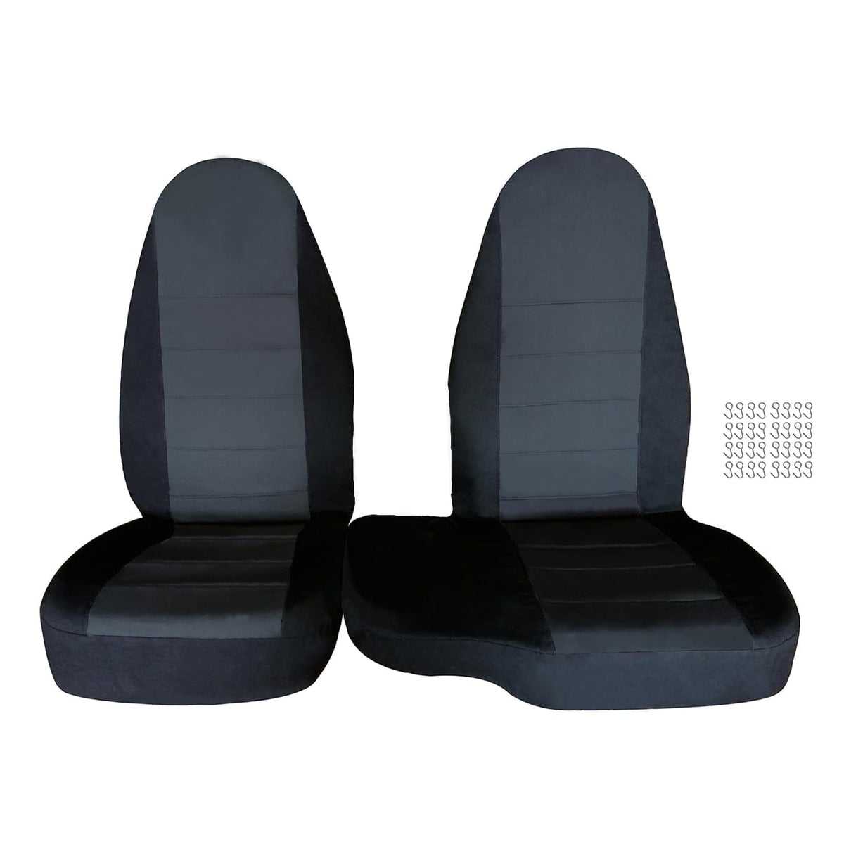 Jecoupoon front seat cover full view showing fit and protection