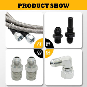 Jecoupoon hoses routed in an engine bay demonstrating flexible installation and neat fit