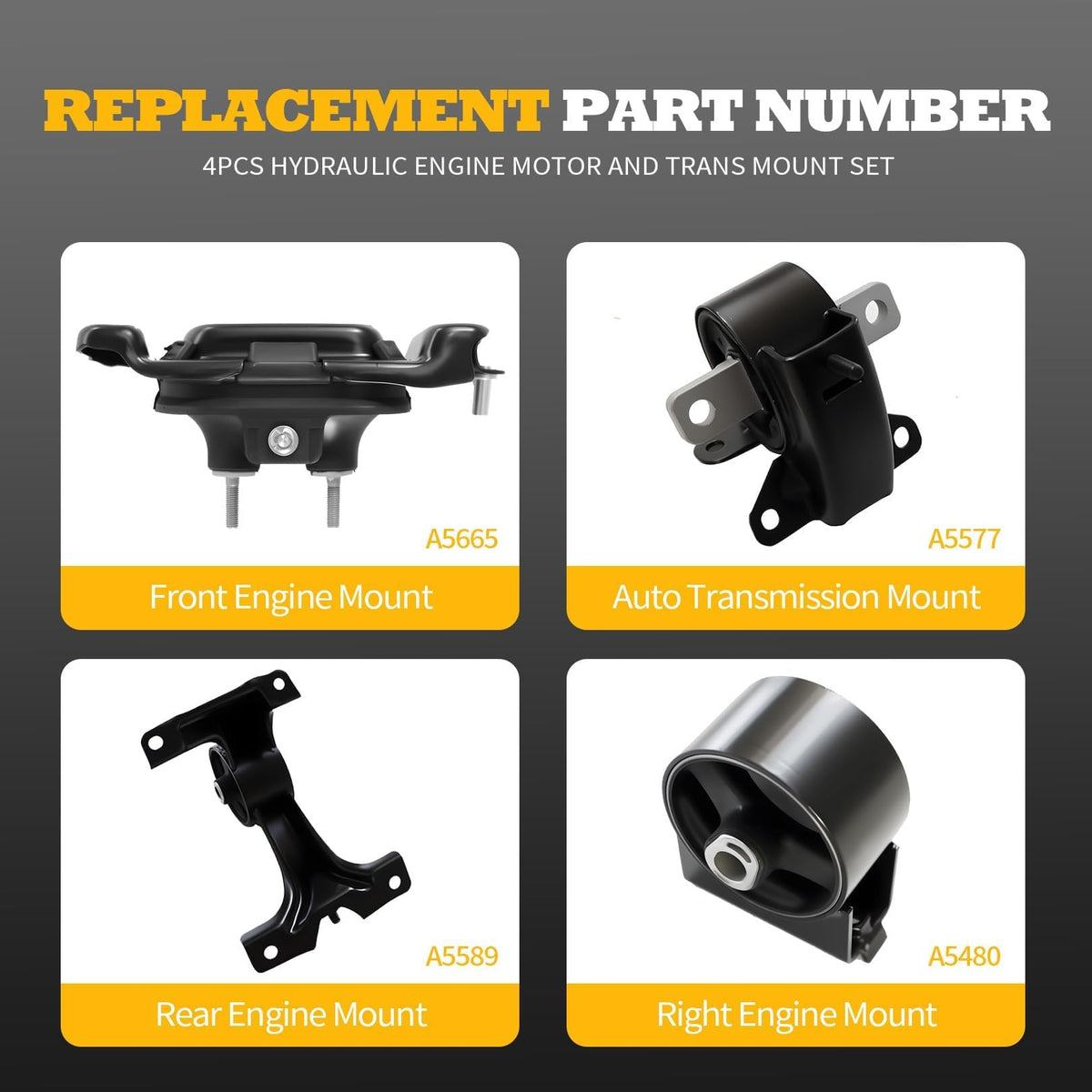 Jecoupoon left transmission mount label view confirming part compatibility and fit