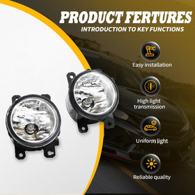 Jecoupoon fog lamp mounted on bumper showing correct alignment benefit