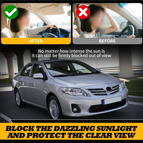 Jecoupoon visor in driving scene showing improved sun protection