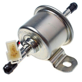 JEENDA fuel pump front view showing mounting and ports, clear identification benefit