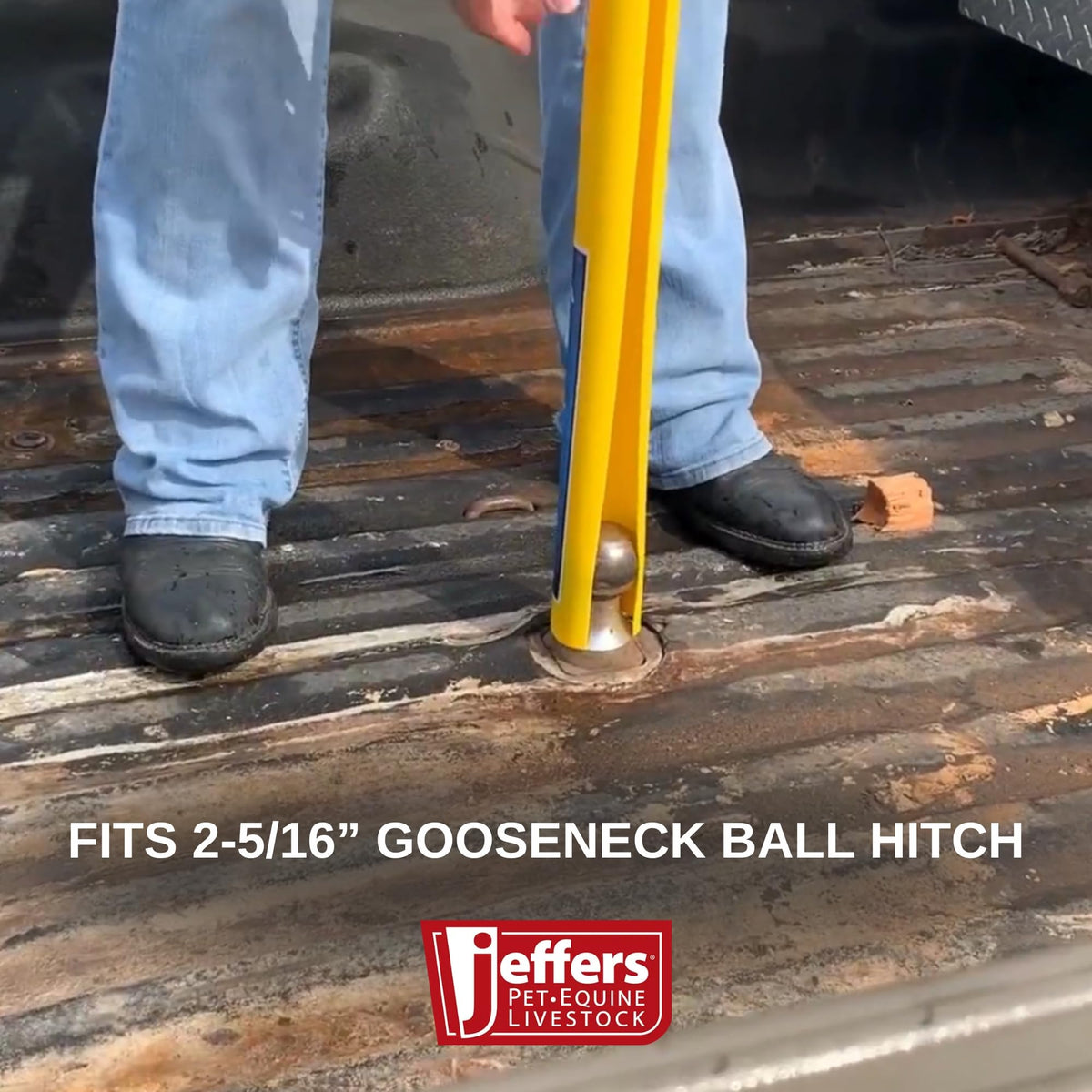 Jeffers close-up of full-length slit showing secure fit benefit
