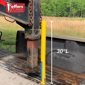 Jeffers tool seated on 2-5/16" gooseneck ball showing alignment benefit
