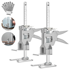 Jefuzh front view of the two jacks showing compact durable design and quick setup benefit