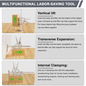 Jefuzh used to lift and align a door with minimal effort and improved accuracy benefit